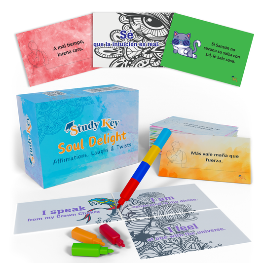 Affirmation cards, Tongue twisters, Coloring Mandalas!