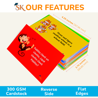 Tarjetas didácticas para aprender frases en español